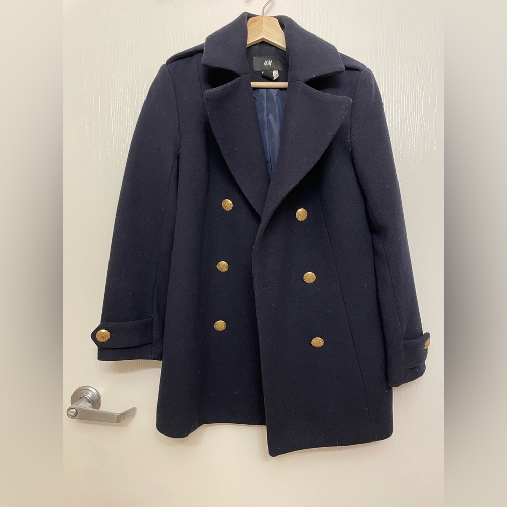 H&M Heavyweight Double Breasted Wool Coat